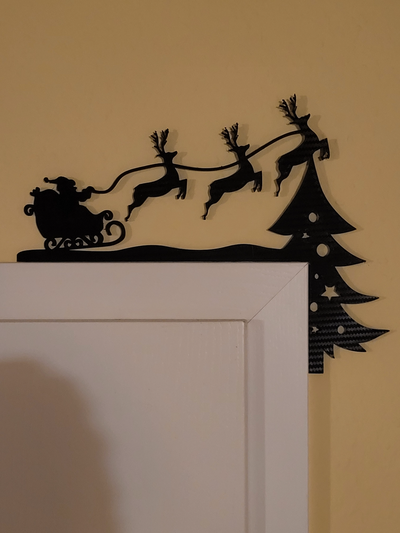 weihnachten türrahmen dekor by savo3d haushalt tür ecke rahmen santa claus 3d print model - Mito3D