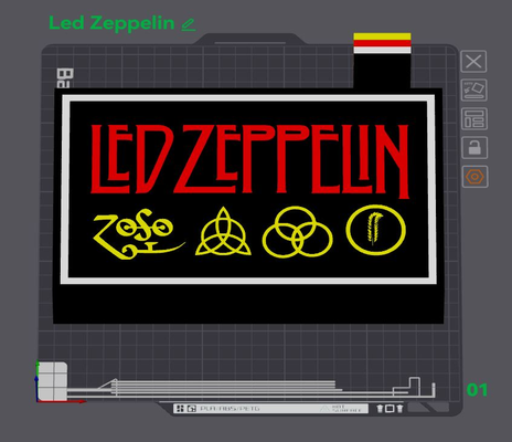 led zeppelin lumière boîte by wizard7741 art 2d bande roche musique classique 3d print model - Mito3D