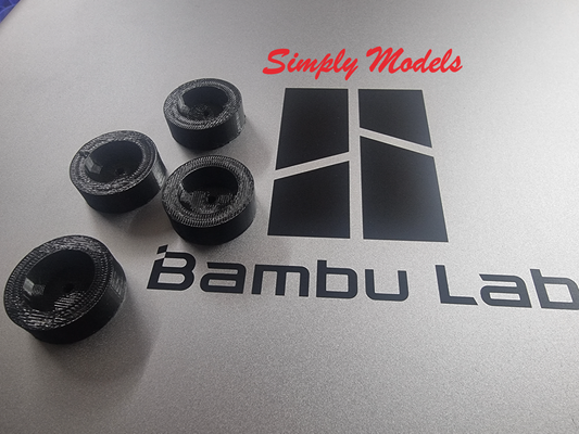 bambulab p1p p1s x1 x1c reemplazo caucho pies in tpu 95a by simplemente modelos 3d impresora partes bambulabx1c bambulabx1carbon bambulabp1p bambulabp1s 3d print model - Mito3D