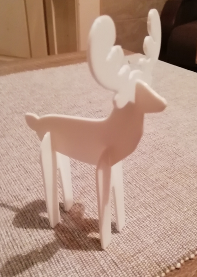 christmas decoration deer by tiger-125 3d printer parts 3d print model - Mito3D