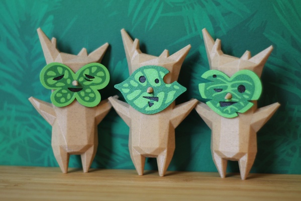 korok poly zelda botw by crafty sven toys & games characters breathofthewild zeldabotw figure ams leaf creature monster cute 3d print model - Mito3D