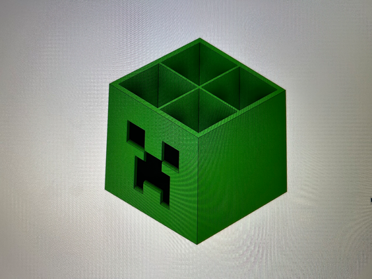 minecraft schreibtisch veranstalter by fingerabdruck spielzeuge spiele basteln aufgeräumt gaming ps5 xbox pc 3d print model - Mito3D