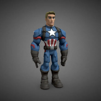 captain america remixed by oaklandstudios toys & games characters 3d print model - Mito3D