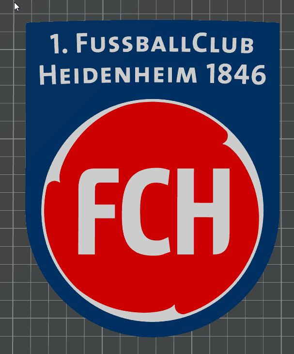 1 fc heidenheim logo ams hazır by hobi kendin yap spor açık havada bundesliga futbol renkli 3D print model - Mito3D