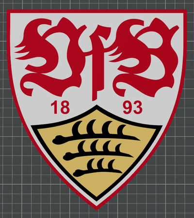 vfb stuttgart logo ams prêt by ben loisir diy sport air football bundesliga multicolore 3d print model - Mito3D