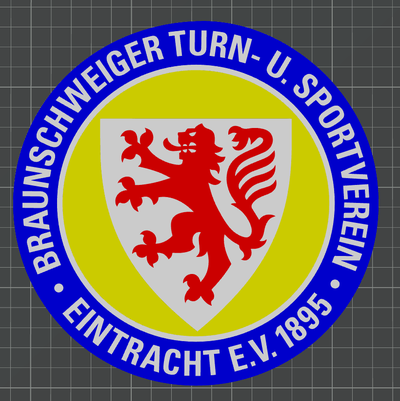 eintracht braunschweig logo ams bereit by ben hobby diy sport draußen bundesliga fussball mehrfarben absteiger 3d print model - Mito3D