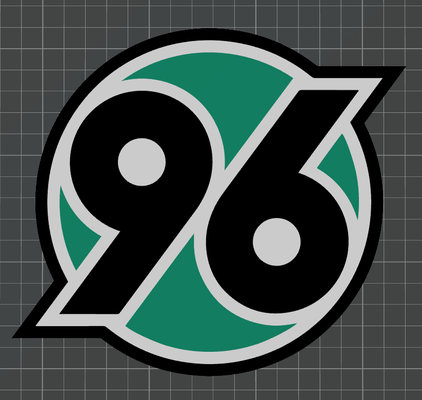 hannover 96 logo ams hazır by hobi kendin yap spor açık havada 98 aşağı saksonya futbol bundesliga renkli 3d print model - Mito3D