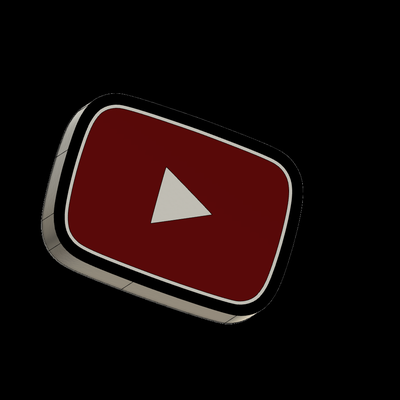 youtube by make3design ménage décor led alpage rouge blanc 3d print model - Mito3D