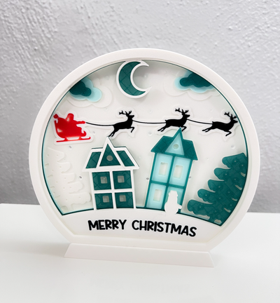 allegro natale neve globo by lindnjoe domestico arredamento decorazione snowglobe inverno renna santa 3d print model - Mito3D