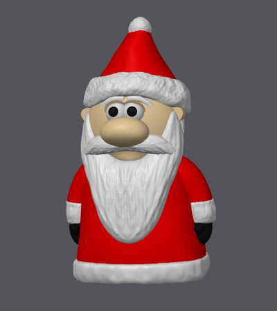 cartoon santa by bazzlington household festivities xmas christmas holidays claus 3d print model - Mito3D