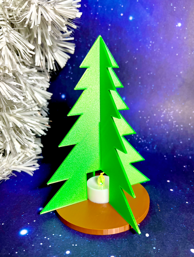 holiday tea light tree by 3dimension customs household decor christmas decoration merry xmas x-mas 2023 holder 3d print model - Mito3D