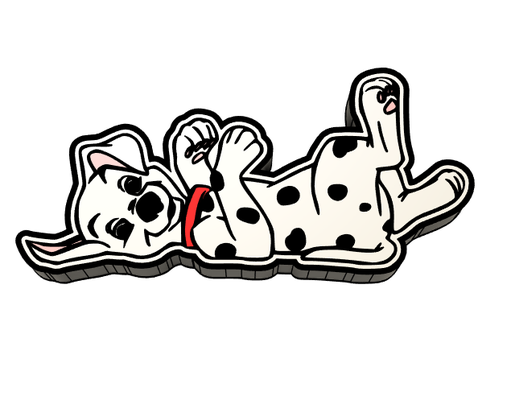 101 dalmatian lightbox by stickybuns art signs & logos disney puppy dog dalmation 3d print model - Mito3D