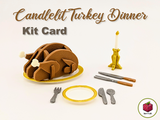 thanksgiving turkey dinner kit card by berri3d toys & games decor cooked kitcard 3d print model - Mito3D