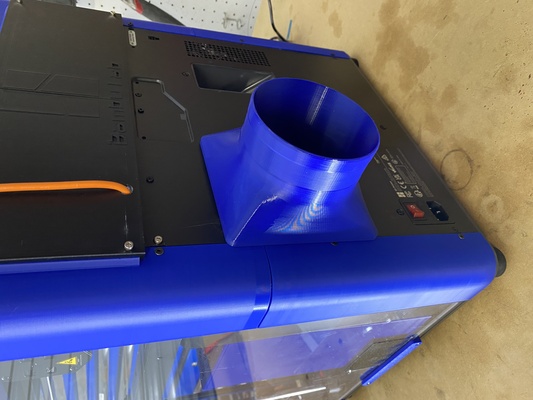 p1p auspuff leitung kammer ventilator abnehmbar by drkriegeraus 3d drucker zubehör labor bambu 3d print model - Mito3D