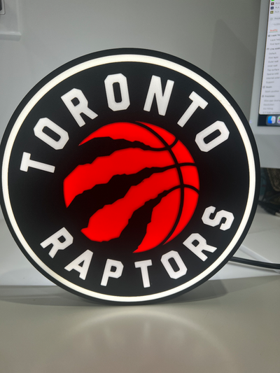 toronto raptors light box by sthompson984 art signs & logos nba logo nbalogo basketball 3d print model - Mito3D