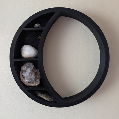 cristal estante lua series crescente by ômega casa decoração flutuando 3d print model - Mito3D
