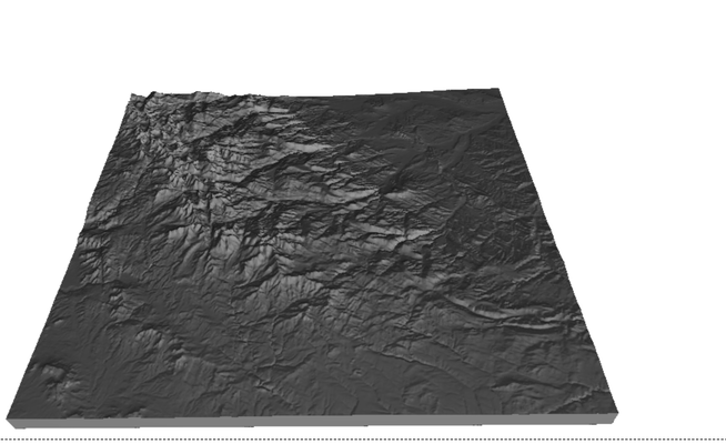 southwindriverrange by lukemielke education geography map wyoming wind river range 3d print model - Mito3D