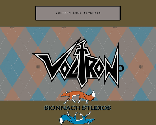 voltron logo llavero by estudiosfox arte 2d 3d print model - Mito3D