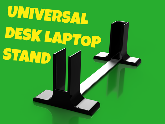 universal desktop muschelschale laptop stand by konfirm labor haushalt büro schreibtisch deskorganizer macbook ultrabook 3d print model - Mito3D