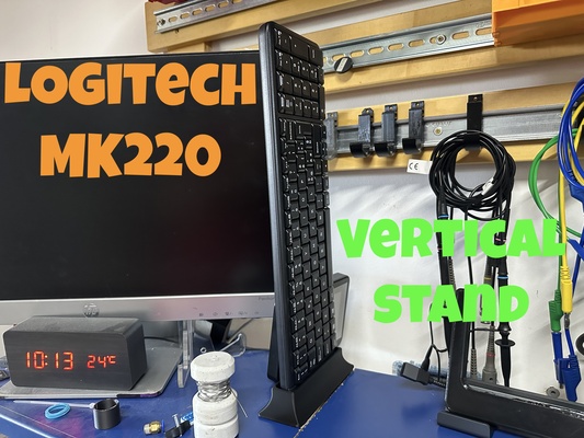 logitech mk220 tastatur stand by konfirm labor haushalt büro 3d print model - Mito3D