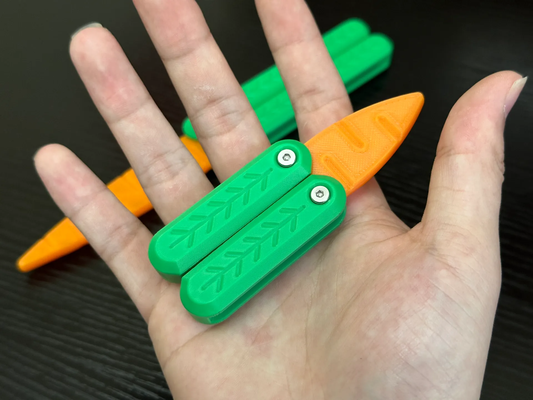 carrot balisong short model by toys & games 3d print model - Mito3D