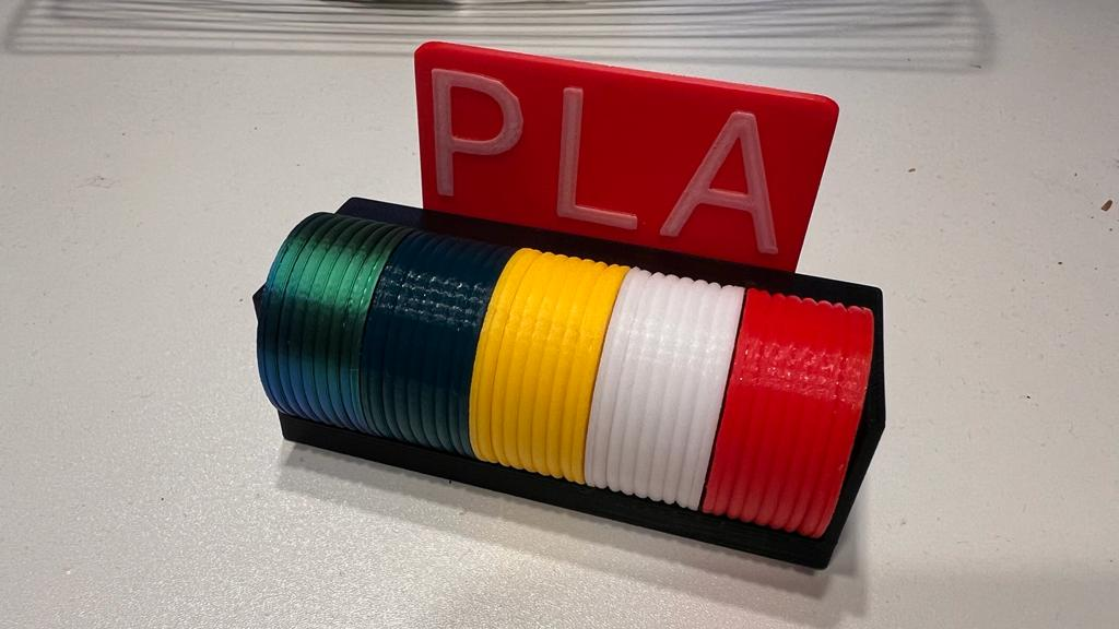 filamento campione schermo panoramica colori roll stile 5 or 10 bobine by thor3d 3d stampante test modelli titolare supporto bobina 3D print model - Mito3D