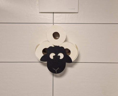 mouton toilette papier titulaire soutien remixé by pont ménage maison modèles distributeur hygiénique salle bains accessoire rouleau 3d print model - Mito3D