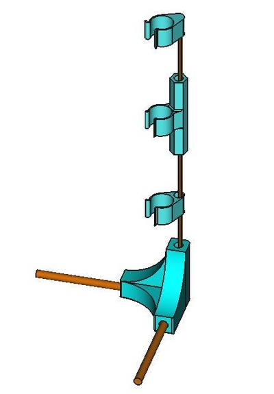 diy cpap tuyau supporter by labo outils médical apap cpapstand support tangle free matelas démêler soutien 3d print model - Mito3D