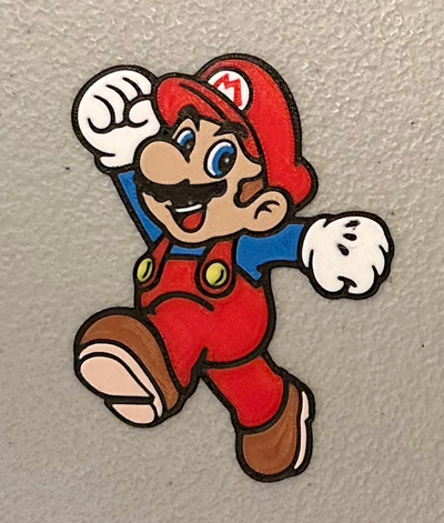 mehrfarbig mario magnet by wow kunst 2d 3d print model - Mito3D