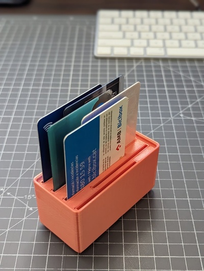 gridfinity 1x2x6 crédito cartão suporte by jairo cabelo ferramentas organizadores rede finito 3d print model - Mito3D