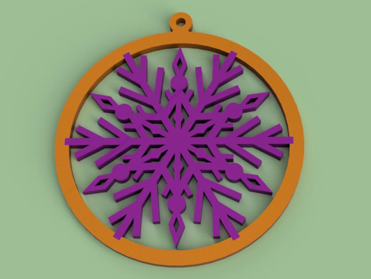 snowflake tree ornament by nerro3d household decor treeornament christmas ball 3d print model - Mito3D