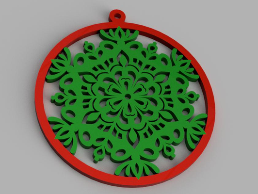 snowflake tree ornament cristmas by nerro3d household decor christmas christmastree treeornament 3d print model - Mito3D