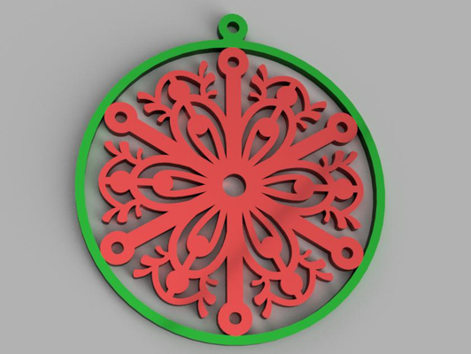 schneeflocke baum ornament by nerro3d haushalt dekor weihnachten weihnachtsbaum baumschmuck 3d print model - Mito3D