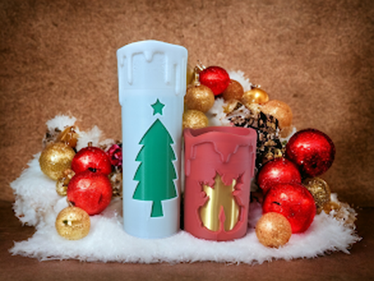 ams natal vela conjunto 2 by cruse2382 casa decoração árvore sinos natal 3d print model - Mito3D