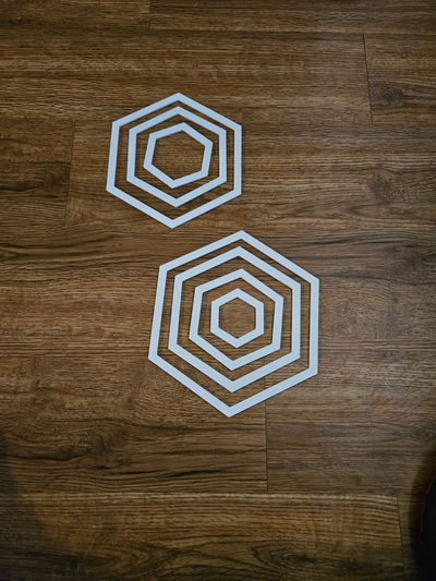 hexagon papier ansetzen vorlage quilten by abonnieren hobby diy nähen abstandshalter 3d print model - Mito3D
