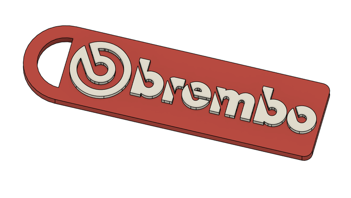 brembo schlüsselbund by 3d ausrüstung lösung mode modelle brembobremse bremse italien stil rennen kunst wagen spur accessoir abzeichen jdm jdmclassics 3d print model - Mito3D