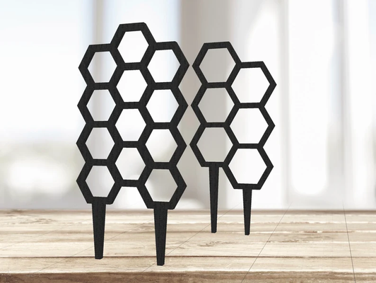 hexagon plant trellis by armour 3d print household decor 3d print model - Mito3D