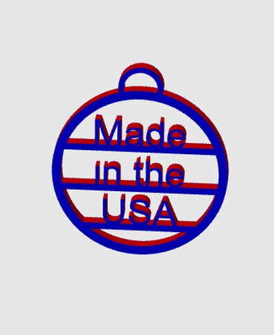 in usa keychain remixed by moore3dcreations art signs & logos key america american 3d print model - Mito3D