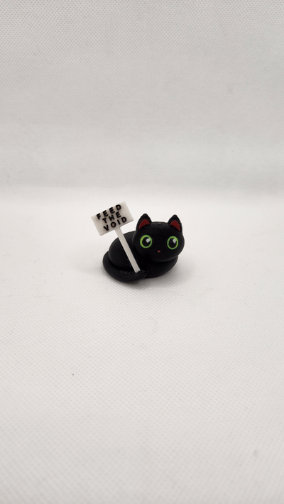 feed void kitty or keychain by fillifuu art models cat model cute animal fun ams 3d print model - Mito3D