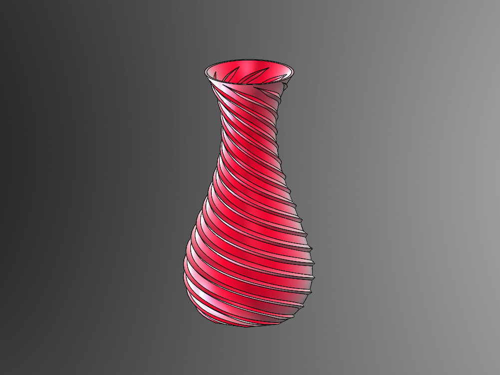 oktospiral vase by linkdesigns kunst modelle spiral 3D print model - Mito3D