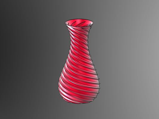 oktospiral vase by linkdesigns kunst modelle spiral 3d print model - Mito3D