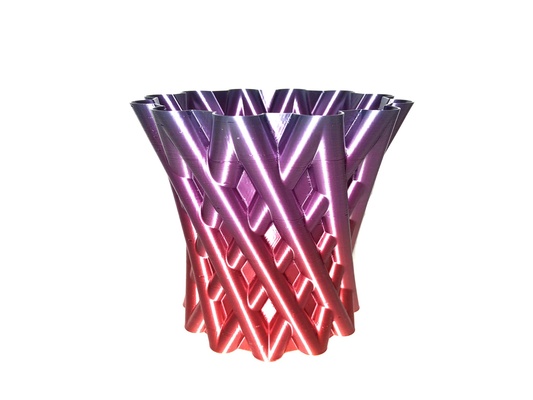 diamante treliça vaso by linkdesign arte modelos cr10 3d print model - Mito3D