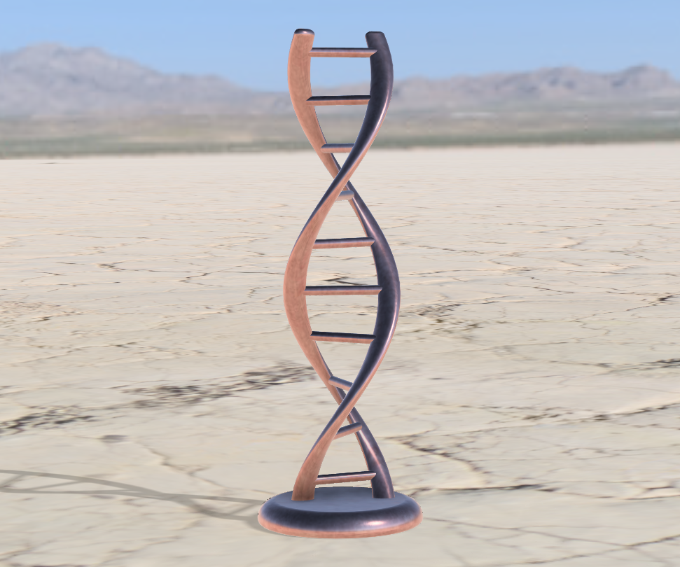 çift sarmal dna no destekler by bağlantı tasarımları sanat heykeller destek yok köprü testi desteksiz 3D print model - Mito3D