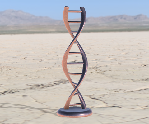 double helix dna no supports by linkdesigns art sculptures nosupport bridgetest doublehelix supportfree 3d print model - Mito3D