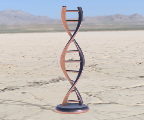 doppelt wendel dna no unterstützt by linkdesigns kunst skulpturen unterstützung brückentest doppelhelix supportfree 3d print model - Mito3D