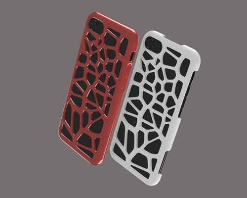 iphone 8 se case - support free voronoi designs hard soft versions by linkdesigns tools gadgets nosupport iphone8 iphonese iphonecase 3d print model - Mito3D