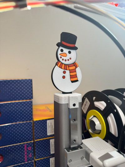 a1 mini decoration - snowman by michaelrousseau3d 3d printer accessories boxes combo christmas snow holiday bambu 3d print model - Mito3D