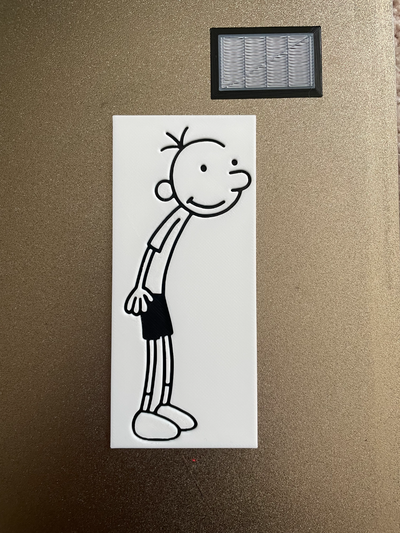diary of a wimpy kid book mark 2 color by 3d prints week art 2d bookmark greg kids room wall ams multicolor 3d print model - Mito3D