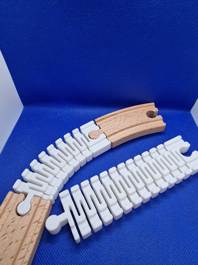 zug spuren kompatibel brio ikea biegen stil by terro spielzeuge spiele lillabo schiene bahngleise flexi reißnägel 3d print model - Mito3D