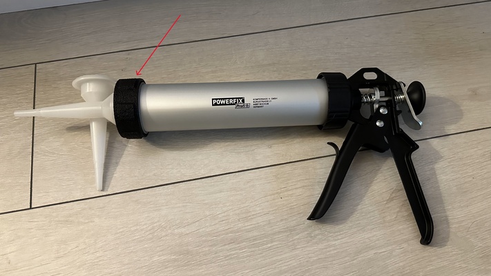 caulking gun cap by theprob hobby & diy replacement powerfix replacementpart lidl caulkinggun 3d print model - Mito3D